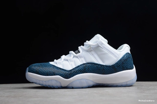 MaikeSneakers Jordan Blue Low Snakeskin 11 Air CD6846-102 Navy 0802
